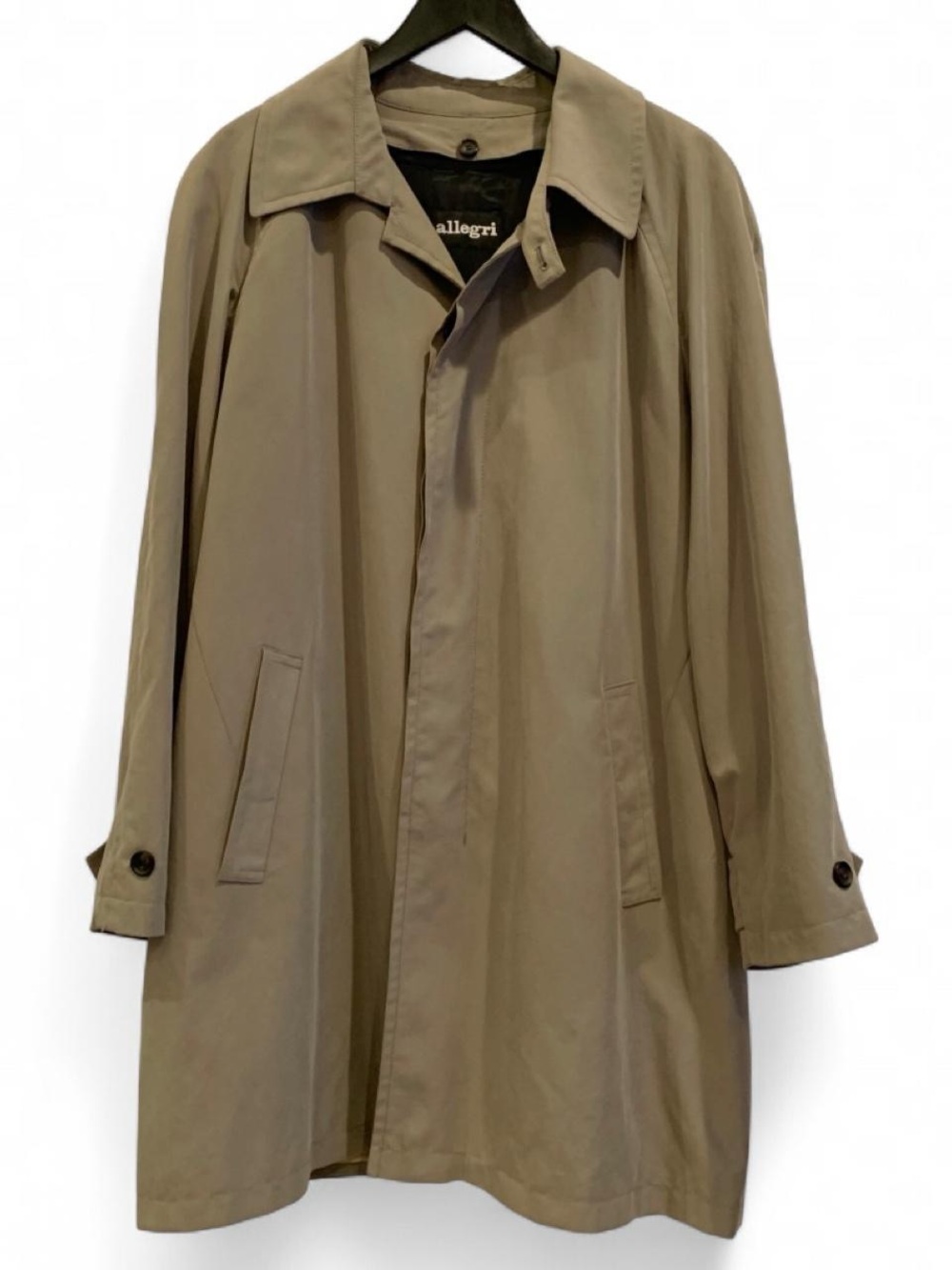 Allegri Italy Men's US Size 44 Beige/Khaki Waterproof‎ Trench Coat